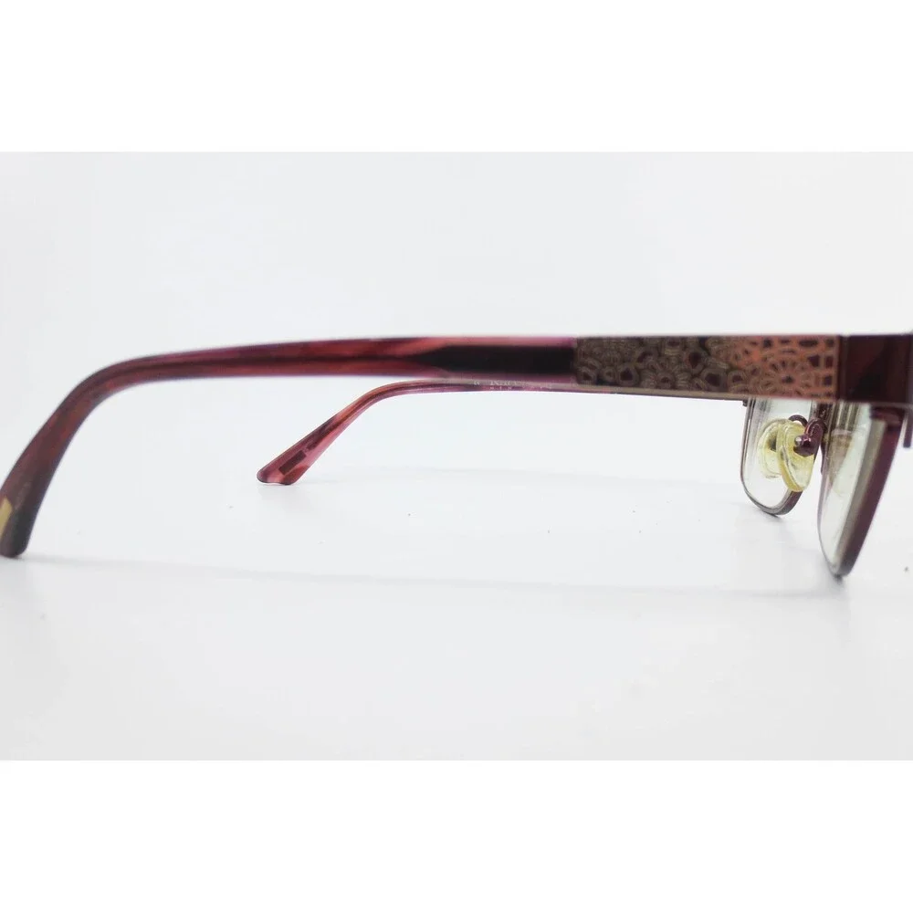 Kay Unger New York K193 BUR Burgundy Cat Eye Floral Filigree Eyeglasses